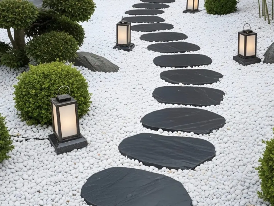White pebbles